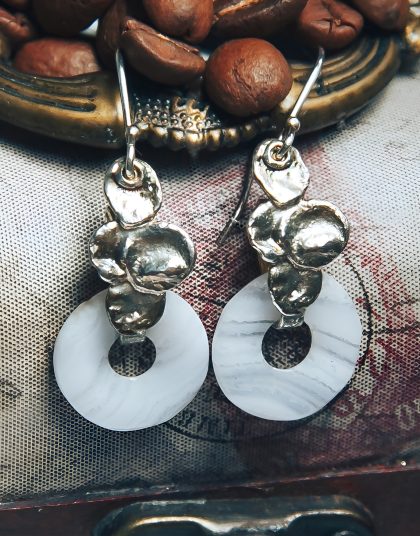 Серьги со вставкой из аметиста